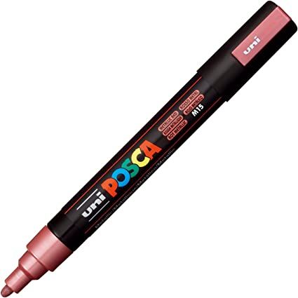 Marker uni pc-5m posca 18-25mm rosu deschis