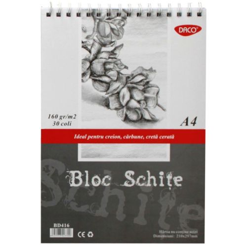 Bloc a4 schite 160gr 30file daco bd416