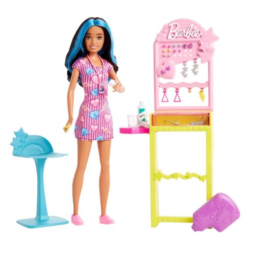 Papusa - Barbie Skipper - First Jobs Ear Piercer - Mattel