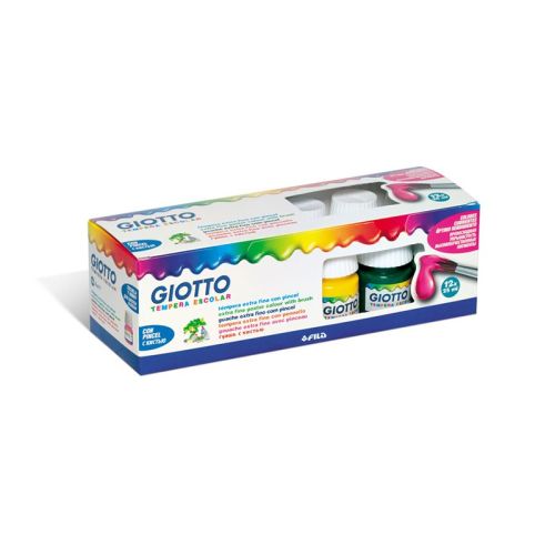 Cul tempera poster set 12x25 ml + pensula giotto fl0356700