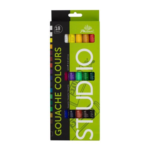 Culori gouache set 18x12ml phoenix pg1812