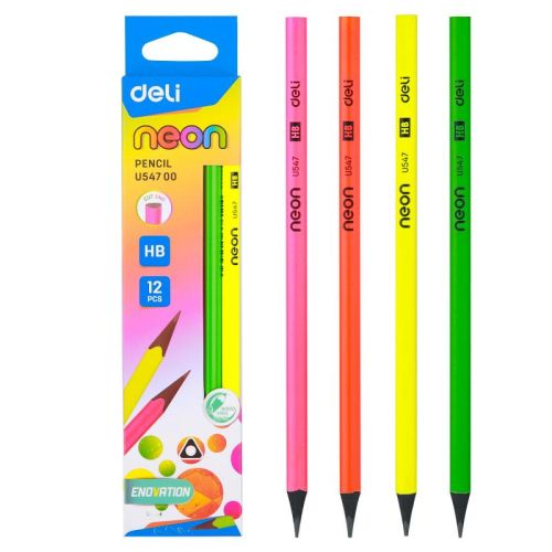 Creion grafit fara lemn hb neon deli dleu54700