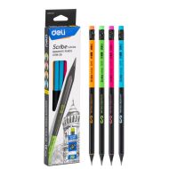 Creion grafit cu guma lemn negru 2b deli dlec0192b