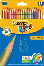 Creioane colorate 18 culori tropicolors bic bc832567
