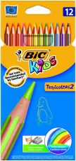 Creioane colorate 12 culori tropicolors bic bc832566