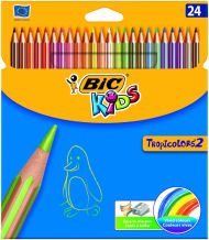 Creioane colorate 24 culori tropicolors bic bc832568