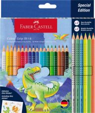 Set creioane colorate 18+6 cul grip 2001 dinozauri fc201546
