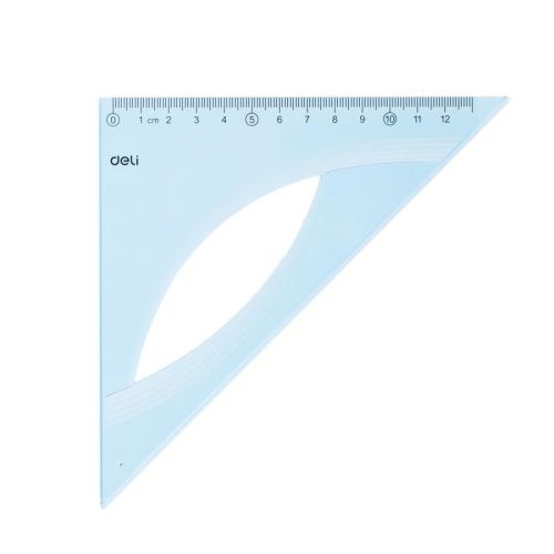 Echer 12cm 45grade albastru transparent deli dleh14