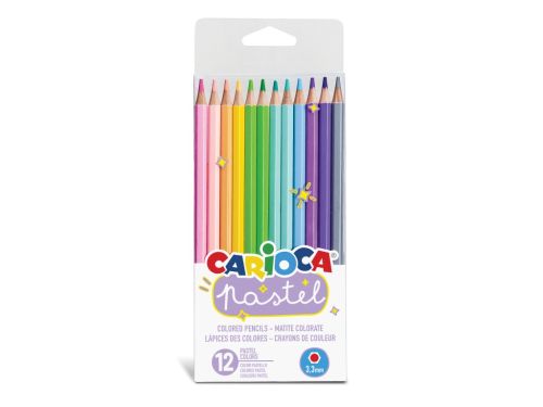 Creioane colorate carioca pastel 12/set skr191