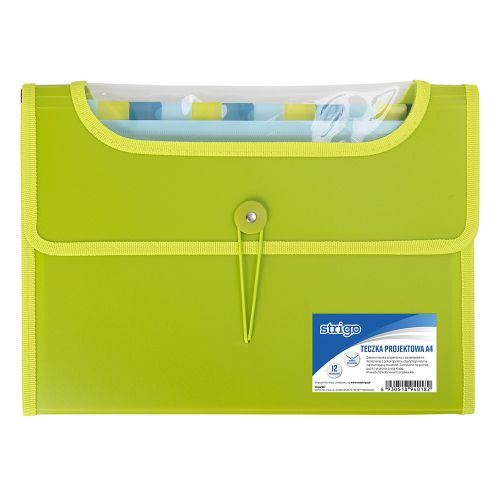 Dosar strigo extensibil a4 6 compart verde cu elastic sf037