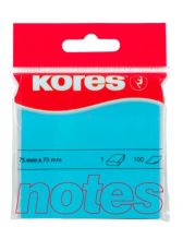 Notes adeziv 75*75mm albastru neon 100 file kores ko47078