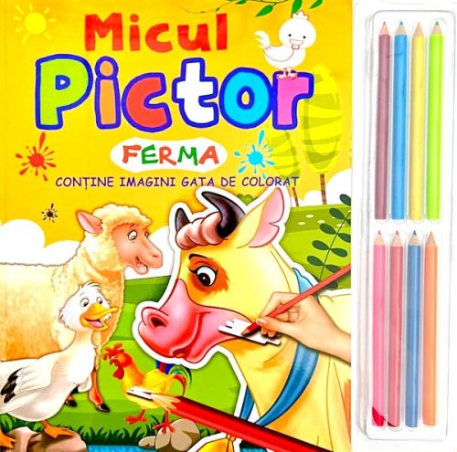 Micul pictor: Ferma. 8 creioane colorate