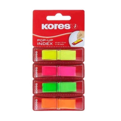 Index plastic 12*45mm 4 cul 40file kores ko45127