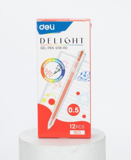 Pix cu gel cu mecanism 0.5mm rosu delight dleg118-rd