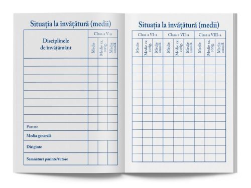 Carnet de elev clasele V-VIII tip964