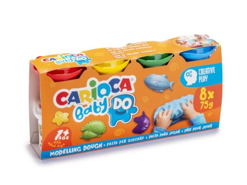 Plastilina baby dough carioca 8x75gr/cutie skr223