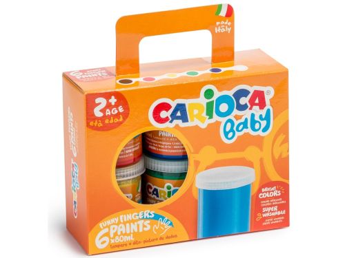 Acuarele baby finger paint carioca 6x80ml skp027