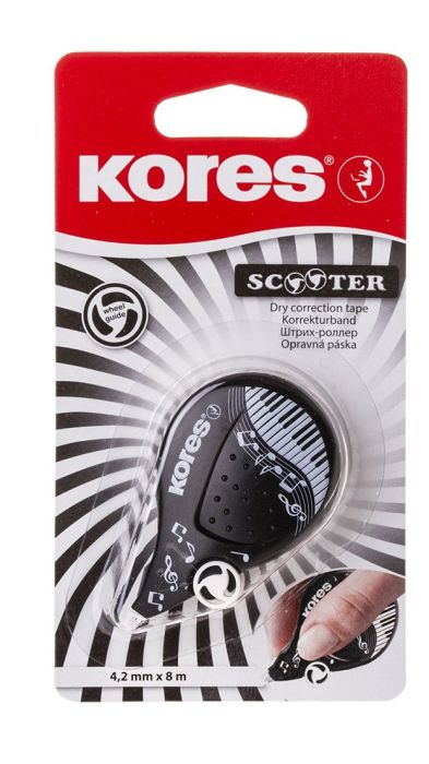 Banda corectoare 4.2mm*8m scooter black white kores ko84972