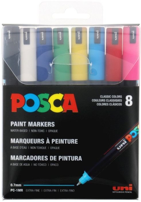 Posca pc-1mr xfine 8/set basic