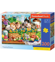 Puzzle 200 piese napping kittens- castorland 222278