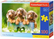 Puzzle 100 piese cute dachshunds- castorland 111213