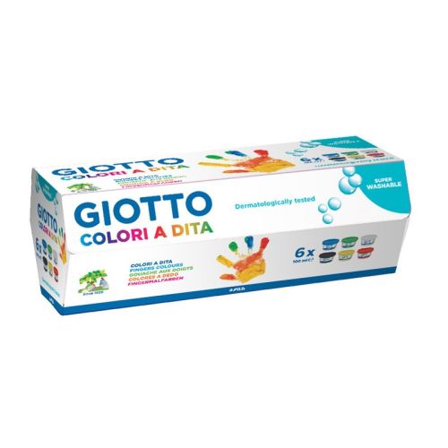 Cul pictura cu degetele set 6bucx100ml giotto fl0534100