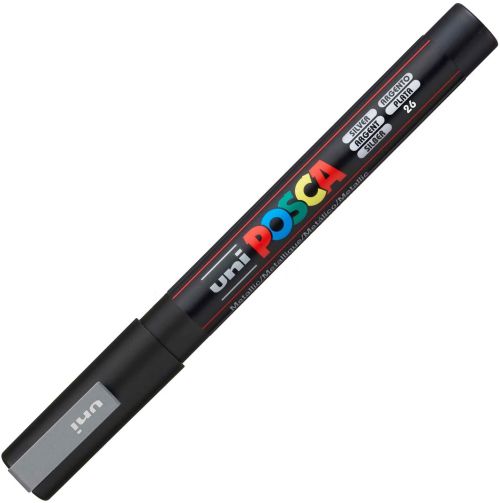 Marker uni pc-3m posca 09-13mm  argintiu