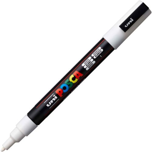 Marker uni pc-3m posca 09-13mm alb