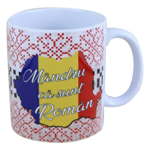 Cana ceramica mandru ca sunt roman 330ml 2105