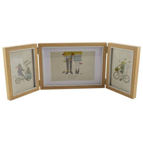 Rama foto tripla lemn 10x15cm 13x18cm 2337