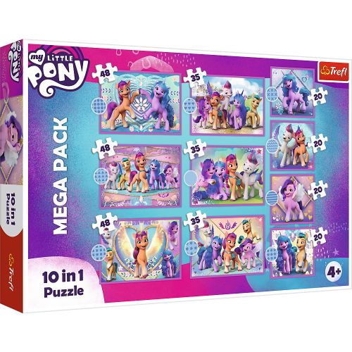 Puzzle trefl 10in1 my little pony poneii stralucitori 90389