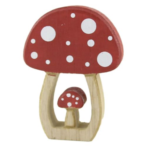 Decor toamna ciuperca din lemn 10 cm hy-4862