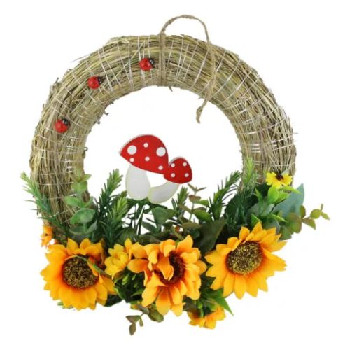Coronita usa cu floarea soarelui si ciuperci 28cm