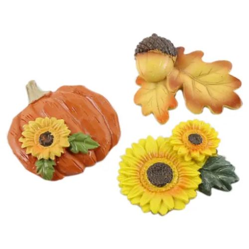 Set 3 decor toamna din rasina dovlecel cu fl soarelui 045247