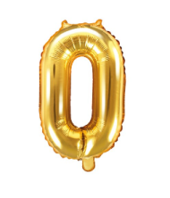 Balon folie auriu cifra 0 106cm