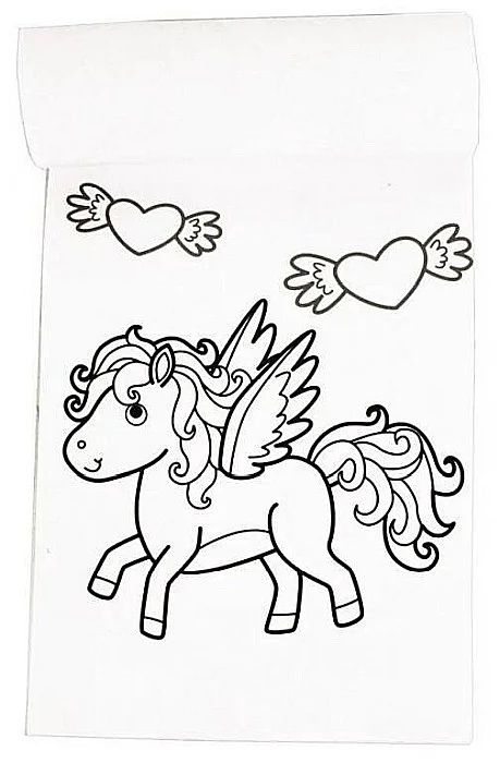 Carte de colorat Unicorni 3