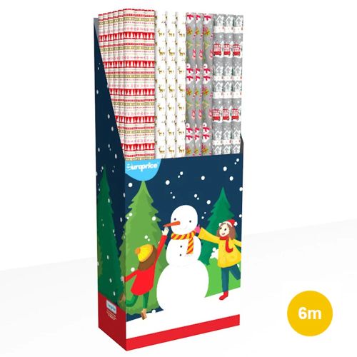 Hartie de ambalat 70x600 snowman 