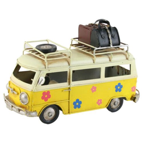 Autobuz hippie retro din metal 17x7x11cm mo204718