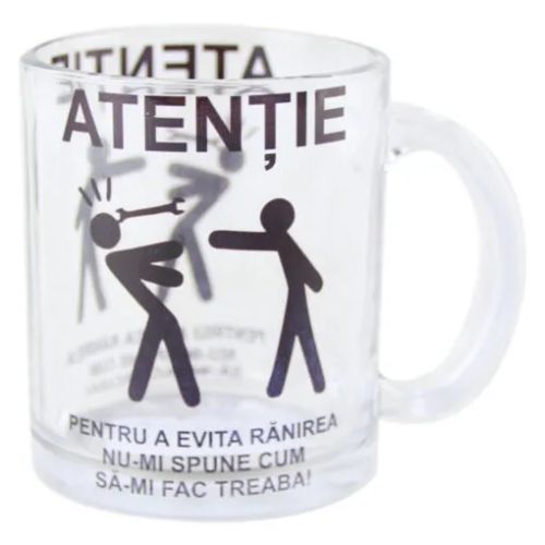 Cana din sticla transparenta  atentie pentru a evita 8006